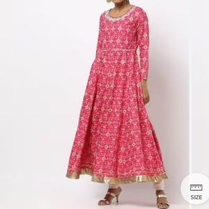 W Pakistani Salwar Contemporary Wear The Modern Woman Pink Gold Thread Dress 8